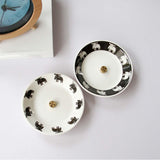 Maxbell Incense Burner Censer Holder Cone Incense Tray for Living Room Zen Black Bottom