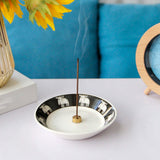 Maxbell Incense Burner Censer Holder Cone Incense Tray for Living Room Zen Black Bottom