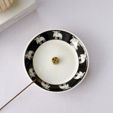 Maxbell Incense Burner Censer Holder Cone Incense Tray for Living Room Zen Black Bottom