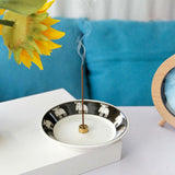 Maxbell Incense Burner Censer Holder Cone Incense Tray for Living Room Zen Black Bottom