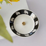 Maxbell Incense Burner Censer Holder Cone Incense Tray for Living Room Zen Black Bottom