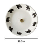 Maxbell Incense Burner Censer Holder Cone Incense Tray for Living Room Zen White Bottom