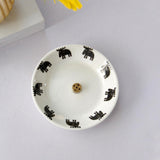 Maxbell Incense Burner Censer Holder Cone Incense Tray for Living Room Zen White Bottom