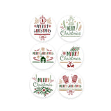 Maxbell Merry Christmas Stickers Party Favor Labels Crafts Gift Box for Decoration StyleA