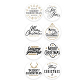Maxbell Round Christmas Stickers Stickers Labels for Party Favor Crafts Scrapbook Style D