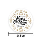 Maxbell Round Christmas Stickers Stickers Labels for Party Favor Crafts Scrapbook Style D