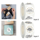 Maxbell Round Christmas Stickers Stickers Labels for Party Favor Crafts Scrapbook Style D