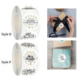 Maxbell Round Christmas Stickers Stickers Labels for Party Favor Crafts Scrapbook Style D