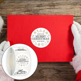 Maxbell Round Christmas Stickers Stickers Labels for Party Favor Crafts Scrapbook Style D
