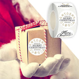 Maxbell Round Christmas Stickers Stickers Labels for Party Favor Crafts Scrapbook Style D