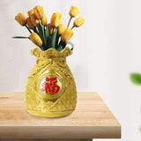 Maxbell Flower Vase Flowerpot Dried Flowers Room Decoration gold