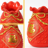 Maxbell Flower Vase Flowerpot Dried Flowers Room Decoration red