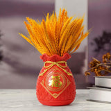 Maxbell Flower Vase Flowerpot Dried Flowers Room Decoration red