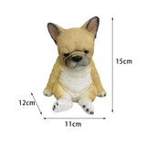 Maxbell Cute Puppy Statue Resin Ornament Dog Memorial Figurine for Bedroom Shelf Sitting Dog