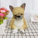 Maxbell Cute Puppy Statue Resin Ornament Dog Memorial Figurine for Bedroom Shelf Sitting Dog