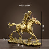 Maxbell Galloping Horse Riding Statuette Animal Figure Statue for Opening Gift
