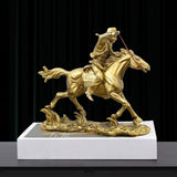 Maxbell Galloping Horse Riding Statuette Animal Figure Statue for Opening Gift