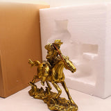 Maxbell Galloping Horse Riding Statuette Animal Figure Statue for Opening Gift