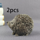 Maxbell Hedgehog Garden Statues Resin Sculptures Animal Figurines Lawn Office Double