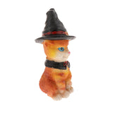 Maxbell Halloween Cat Decoration Resin Craft for Car Dashboard Living Room Shelf Cat Hat