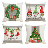 Maxbell Pillowcases 18Inchx18inch Ornament Throw Pillow Cover for Christmas Sofa Bed Wreath