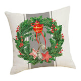 Maxbell Pillowcases 18Inchx18inch Ornament Throw Pillow Cover for Christmas Sofa Bed Wreath