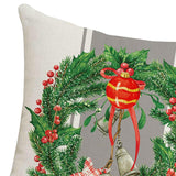 Maxbell Pillowcases 18Inchx18inch Ornament Throw Pillow Cover for Christmas Sofa Bed Wreath