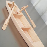 Maxbell Wood Boat Model Wood Statues Sculptures Figurines Decors Marine Beach