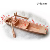 Maxbell Wood Boat Model Wood Statues Sculptures Figurines Decors Marine Beach