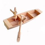 Maxbell Wood Boat Model Wood Statues Sculptures Figurines Decors Marine Beach