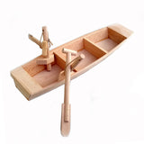 Maxbell Wood Boat Model Wood Statues Sculptures Figurines Decors Marine Beach
