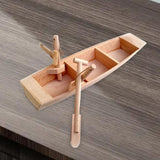 Maxbell Wood Boat Model Wood Statues Sculptures Figurines Decors Marine Beach