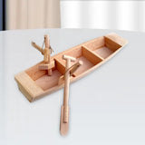 Maxbell Wood Boat Model Wood Statues Sculptures Figurines Decors Marine Beach