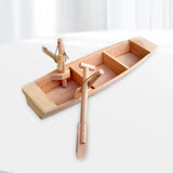 Maxbell Wood Boat Model Wood Statues Sculptures Figurines Decors Marine Beach