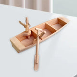Maxbell Wood Boat Model Wood Statues Sculptures Figurines Decors Marine Beach