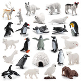 Maxbell 26x Mini Polar Animal Figurines Model for Collectibles Home Desktop Decor