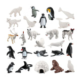 Maxbell 26x Mini Polar Animal Figurines Model for Collectibles Home Desktop Decor
