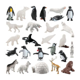 Maxbell 26x Mini Polar Animal Figurines Model for Collectibles Home Desktop Decor