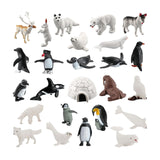 Maxbell 26x Mini Polar Animal Figurines Model for Collectibles Home Desktop Decor