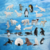 Maxbell 26x Mini Polar Animal Figurines Model for Collectibles Home Desktop Decor