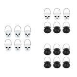 Maxbell 6x Halloween Candy Bucket Jar Props Holder Party Decoration Kids Toy witch horror bucket