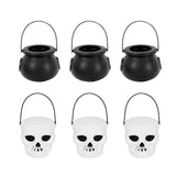 Maxbell 6x Halloween Candy Bucket Jar Props Holder Party Decoration Kids Toy witch horror bucket