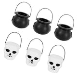Maxbell 6x Halloween Candy Bucket Jar Props Holder Party Decoration Kids Toy witch horror bucket