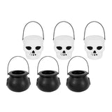 Maxbell 6x Halloween Candy Bucket Jar Props Holder Party Decoration Kids Toy witch horror bucket