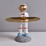 Maxbell Creative Astronaut Statue Ornament Trinkets Tray for Cabinet Decoration Style D