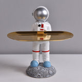 Maxbell Creative Astronaut Statue Ornament Trinkets Tray for Cabinet Decoration Style P