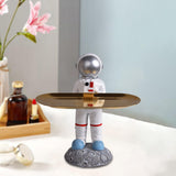 Maxbell Creative Astronaut Statue Ornament Trinkets Tray for Cabinet Decoration Style P