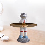 Maxbell Creative Astronaut Statue Ornament Trinkets Tray for Cabinet Decoration Style P