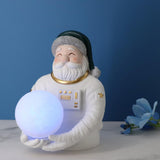 Maxbell Santa Claus LED Light Statue Table Lamp Lighting for Office Bedside Party Green