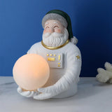 Maxbell Santa Claus LED Light Statue Table Lamp Lighting for Office Bedside Party Green